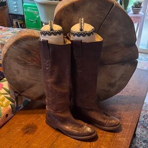 Brown Frye Leather Knee-High Boots